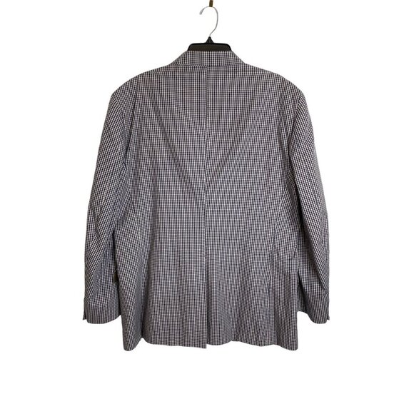 VINTAGE 70'S ORVIS MEN'S BLUE AND WHITE CHECKED BLAZER SPORTS COAT JACKET SZ 44L - Picture 2 of 9